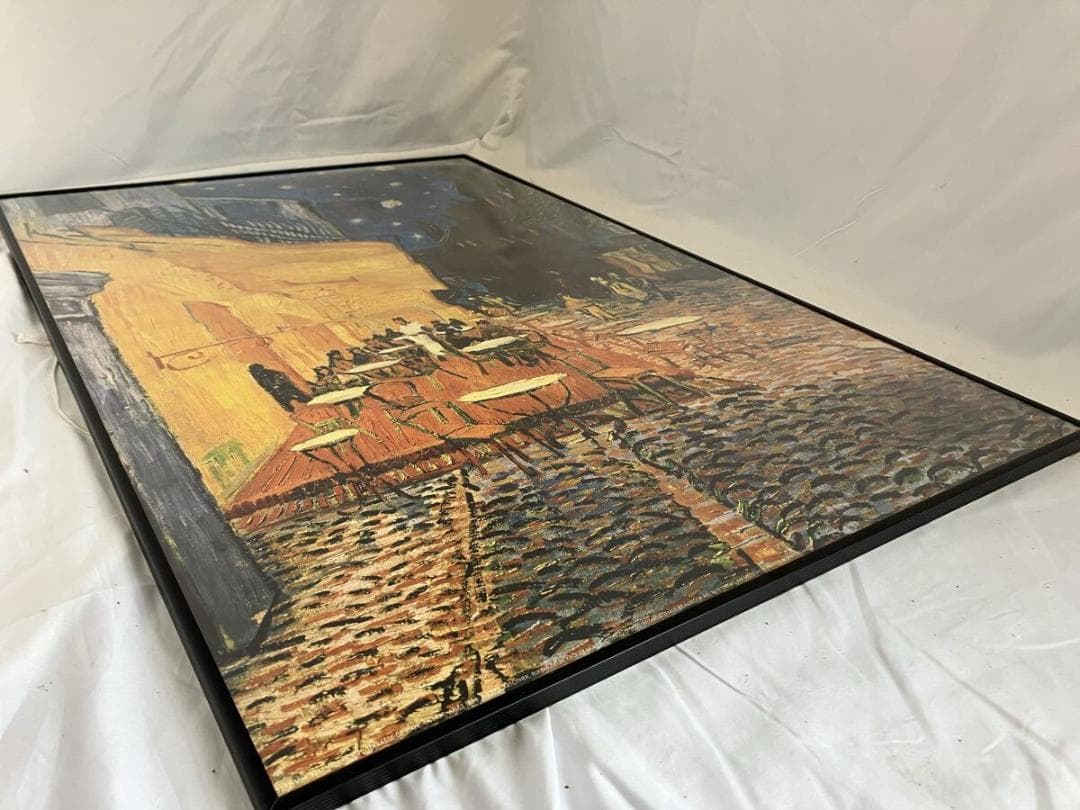 特大サイズ　ゴッホ　夜のカフェテラス　インテリア アートパネル 絵画 額縁
