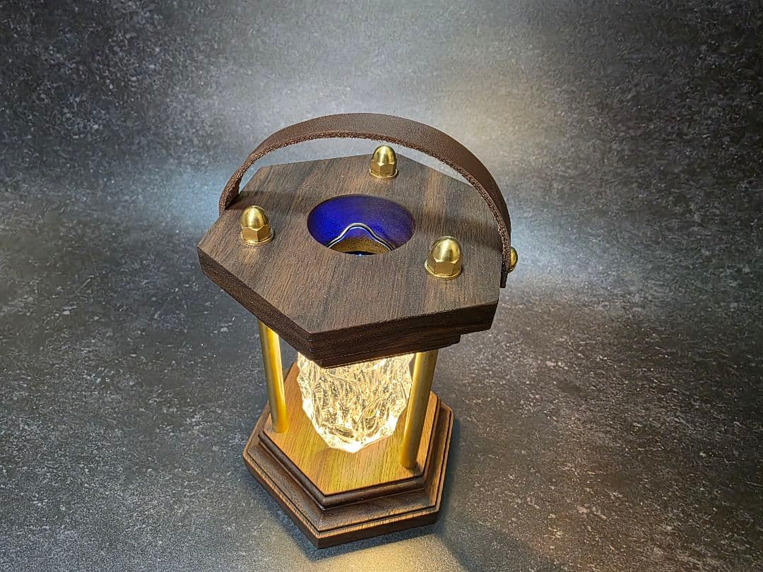 ゴールゼロ クリスタルシェード ウォールナット ルーカス ランタンシェード