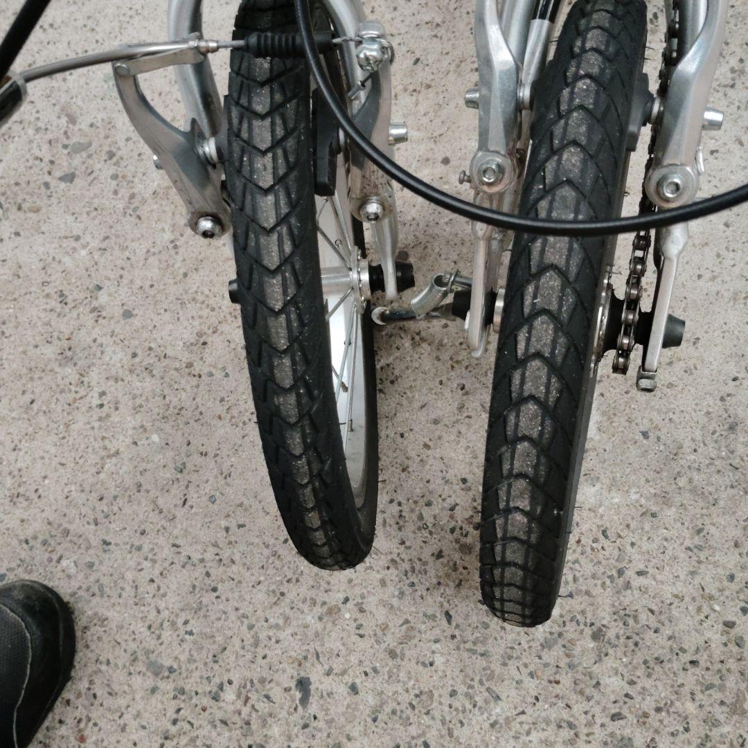 CAPTAIN STAG 折りたたみ自転車 シルバー