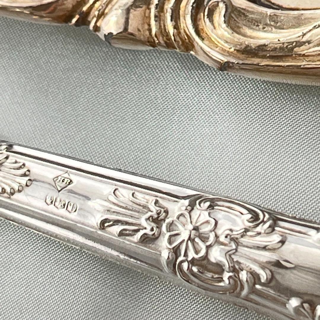 【Harrison Brothers】 【純銀ハンドル】プレザーブスプーン