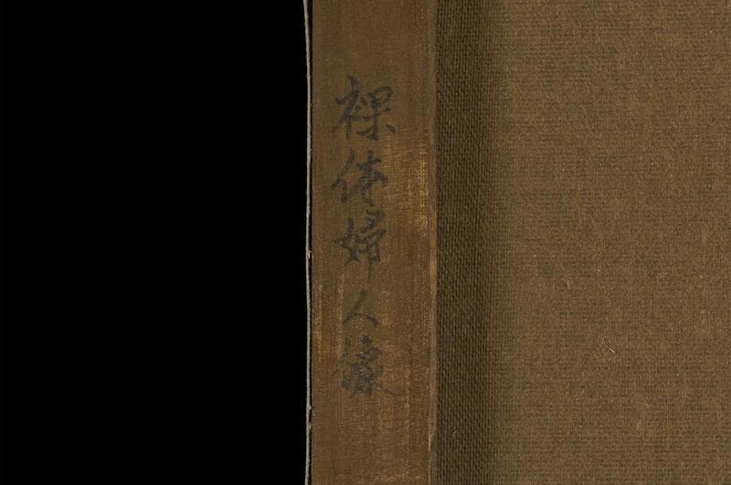 黒田清輝　油彩　肉筆『裸体婦人像』表と裏サイン　鑑定証　F6号　額無　b879