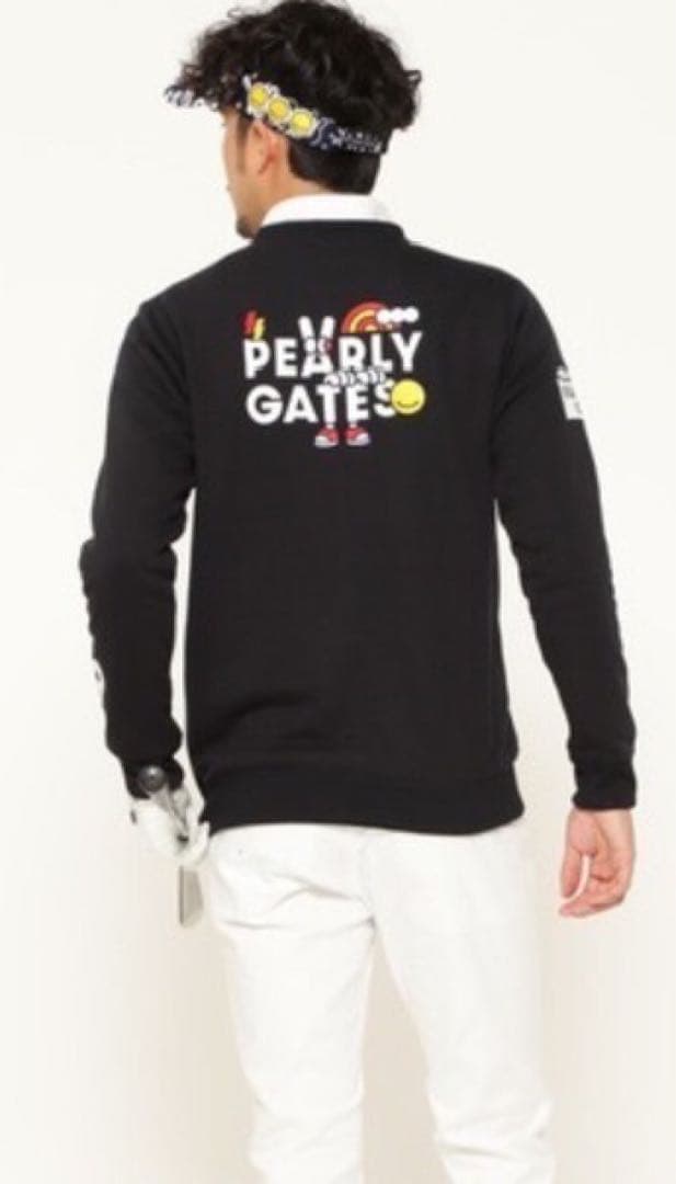 新品 正規品 パーリーゲイツ どうしちゃったPGスウェット紺 サイズ6 XL