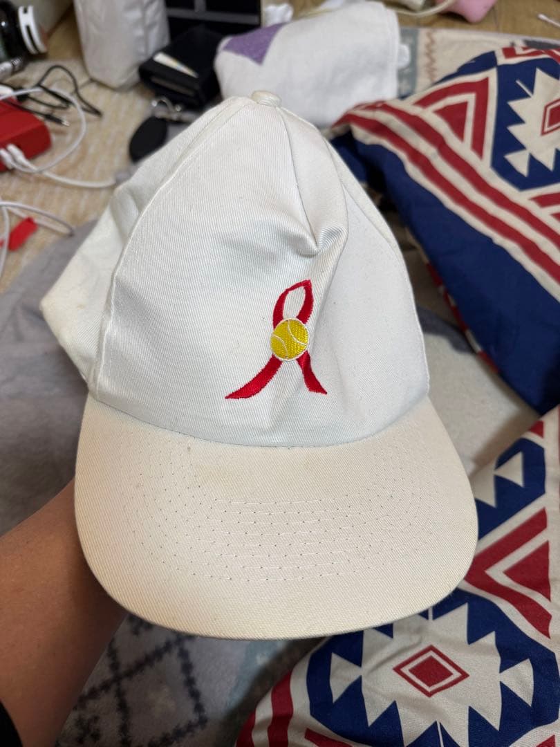 テニス記念キャップ ホワイト　アーサーアッシュ