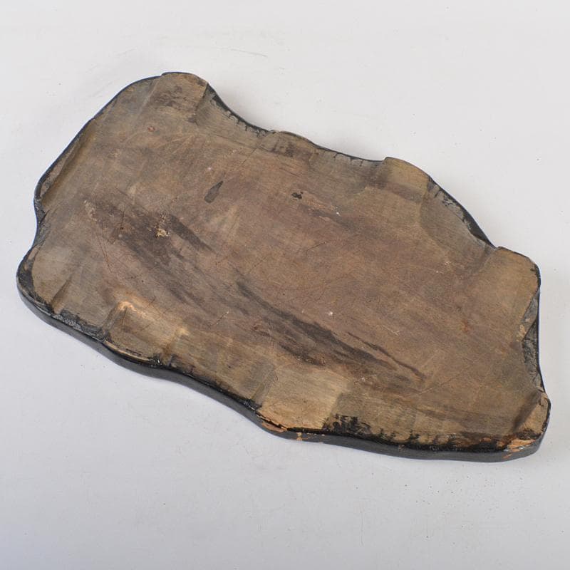 天然石　鑑賞石　梅花石　置物　重さ約24.8kg　唐木台付　M　R6821B