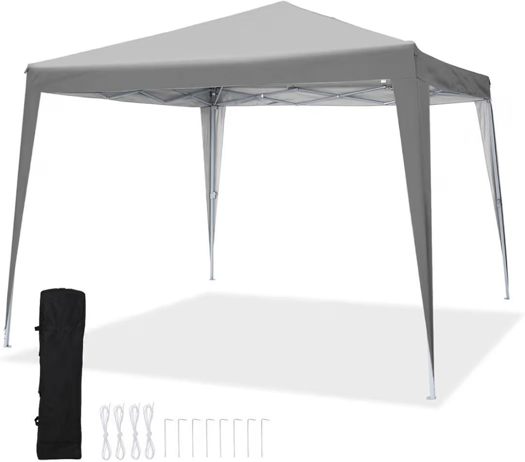 早い者勝ち‼️ワンタッチ タープテント3段階調節 グレー