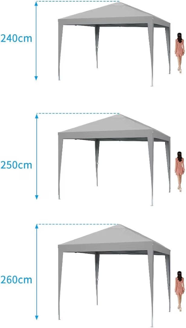 早い者勝ち‼️ワンタッチ タープテント3段階調節 グレー