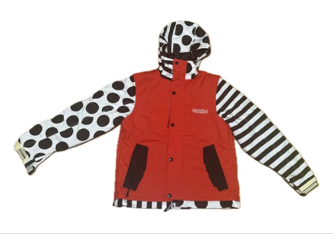 子ども用スノーボードウェア 赤/白/黒