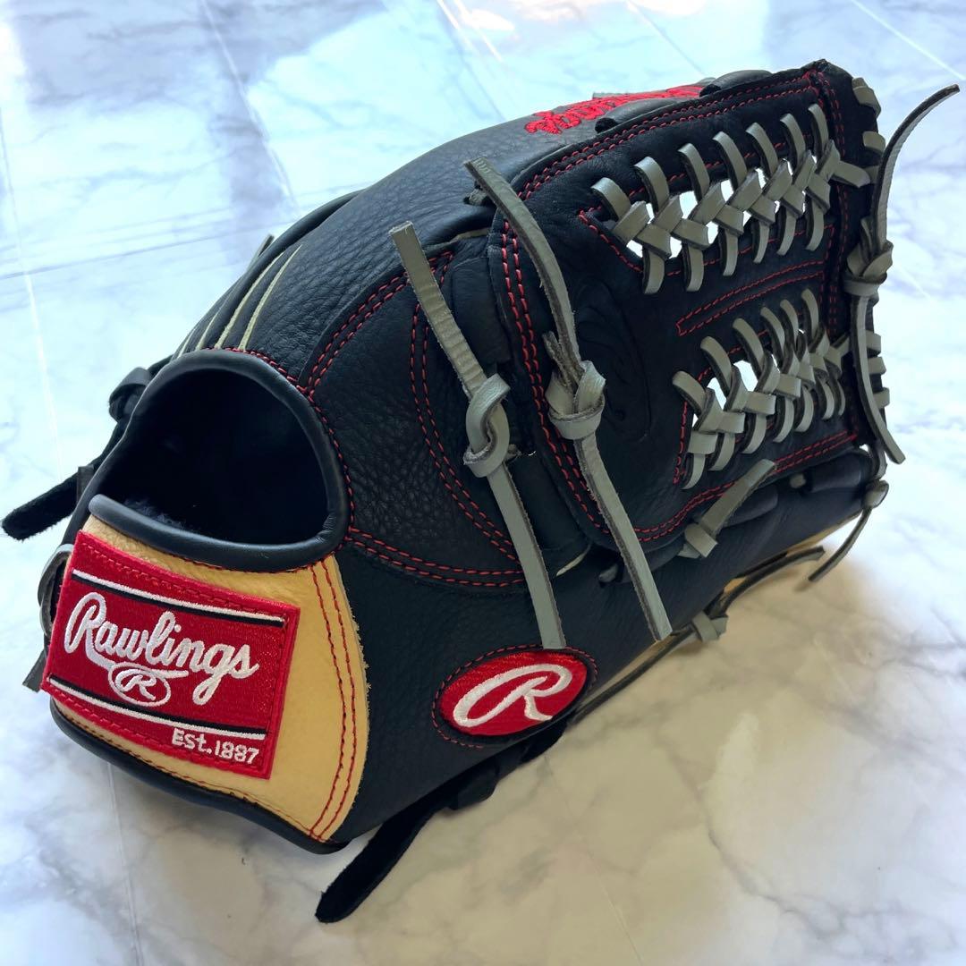 シ*こ様 【未使用級美品】Rawlings 一般軟式用 ブラック×キャメル