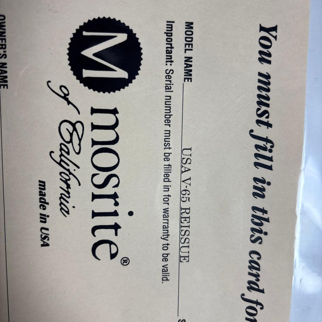 エレキギターモズライトフィルモア製品です。 USA V65 REISSUE