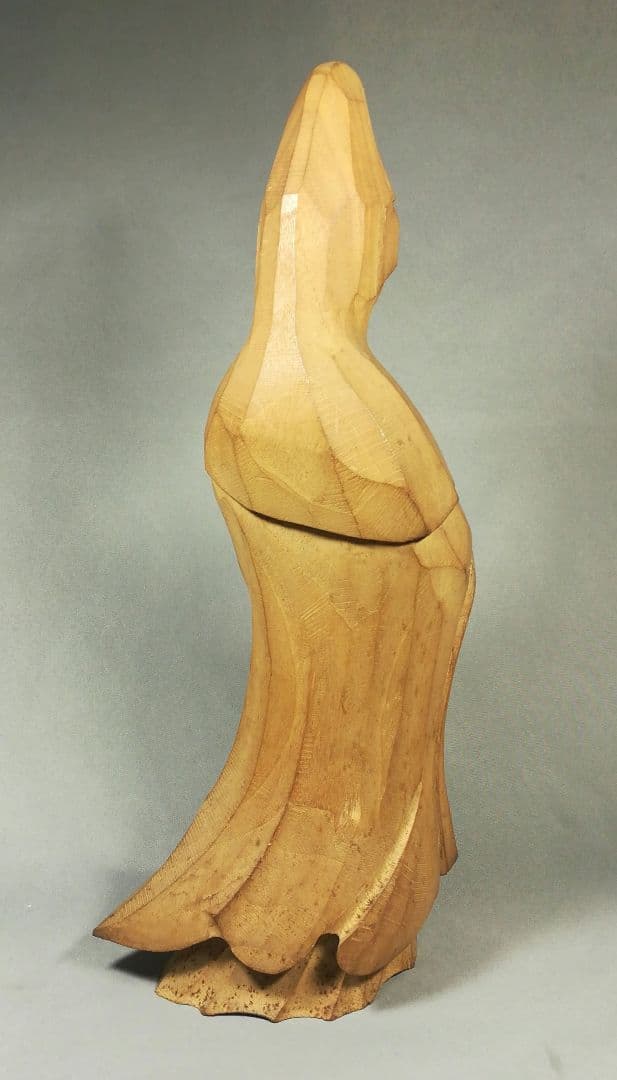 在銘あり　木彫　彫刻　観音像　置物　仏像