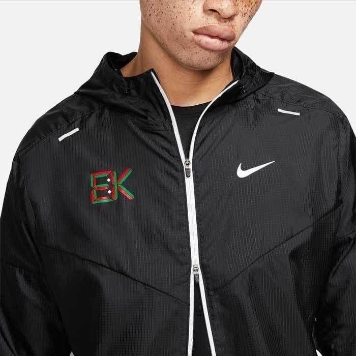 M ナイキ ランニング ジャケット @14850円 ケニア キプチョゲ 撥水 黒