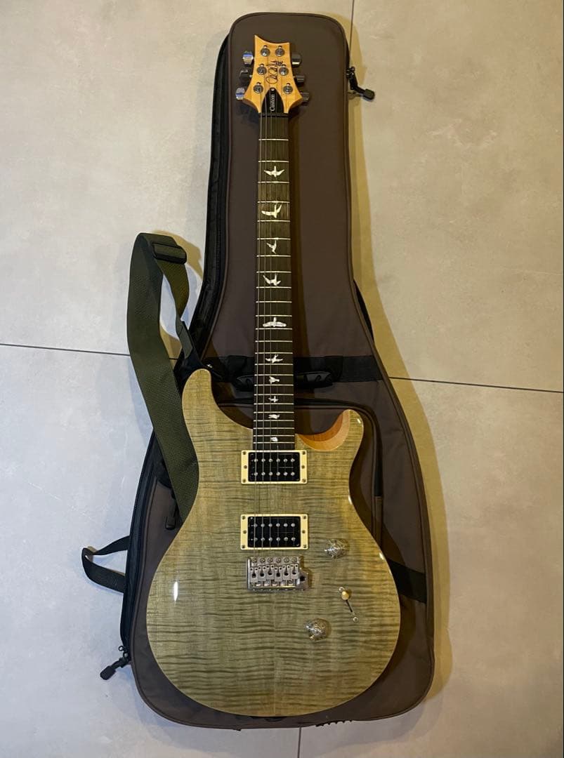 ギター PRS SE custom24 Trampas Green