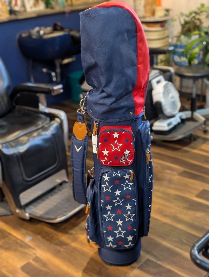 Callaway キャディバッグ 星柄 ネイビー/レッド