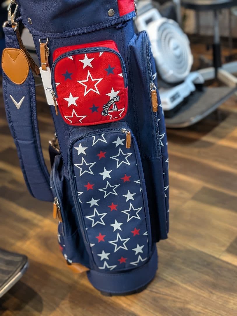 Callaway キャディバッグ 星柄 ネイビー/レッド