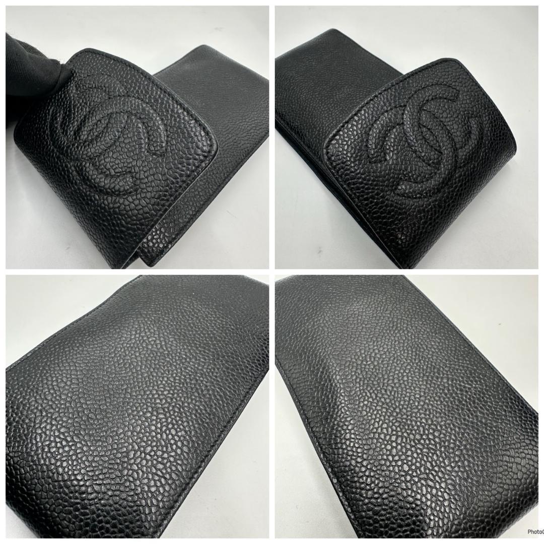 CHANEL シャネル　ヴィンテージ　ココマーク　キャビアスキン　ペンケース　③