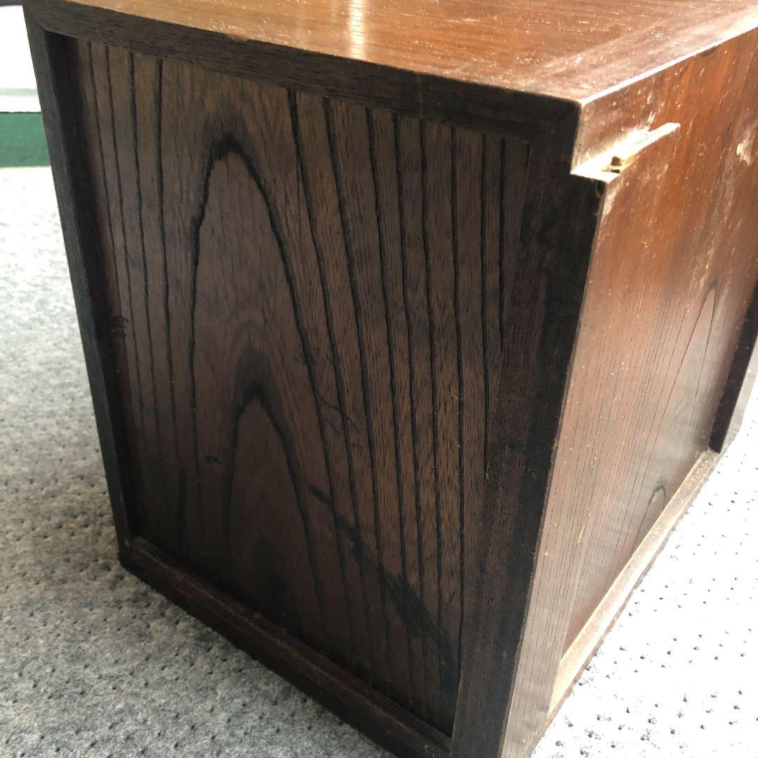 R★書道　机　ミニ箪笥　骨董　アンティーク①扉