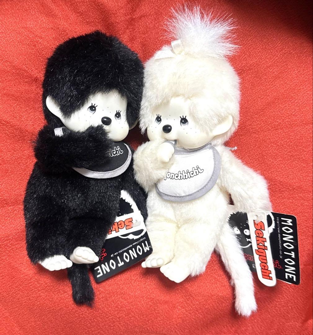 d*3様 【未使用タグ付き】【レア品】モンチッチ　モノトーン　ブラック/ホワイト