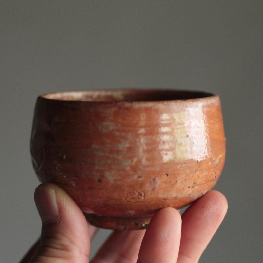 赤楽 小碗 No.5 大盃 小服茶碗 茶籠茶碗 古美術 古道具 アンティーク