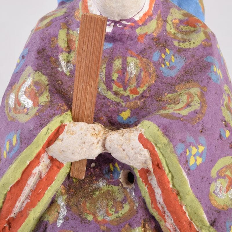 茶道具　色絵　御内裏様形　香合　在銘　時代箱　V　8455