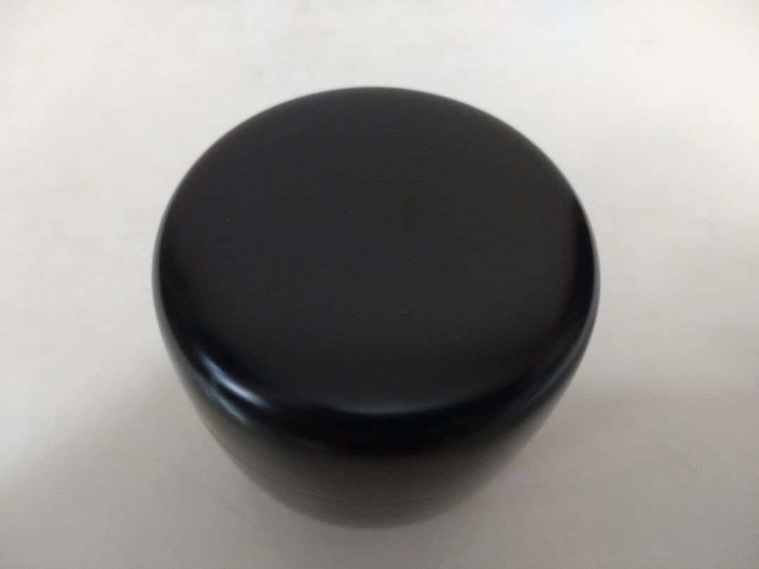 川端近左 倣利休形 黒中棗 二重箱 共箱