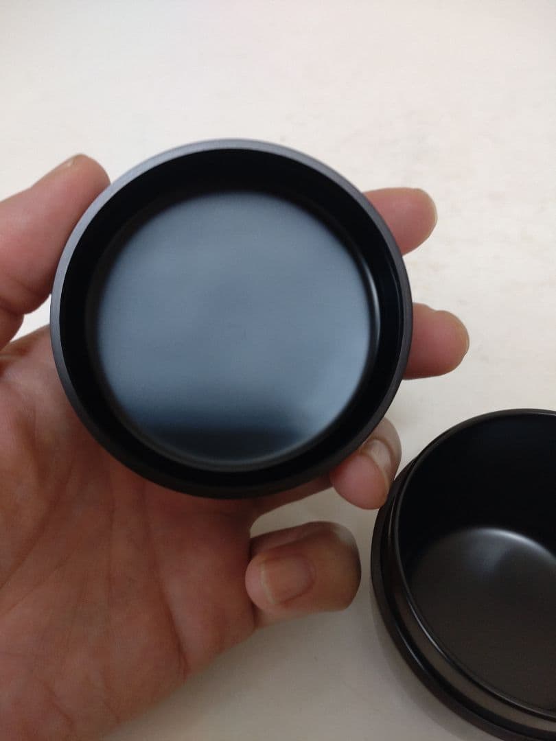 川端近左 倣利休形 黒中棗 二重箱 共箱