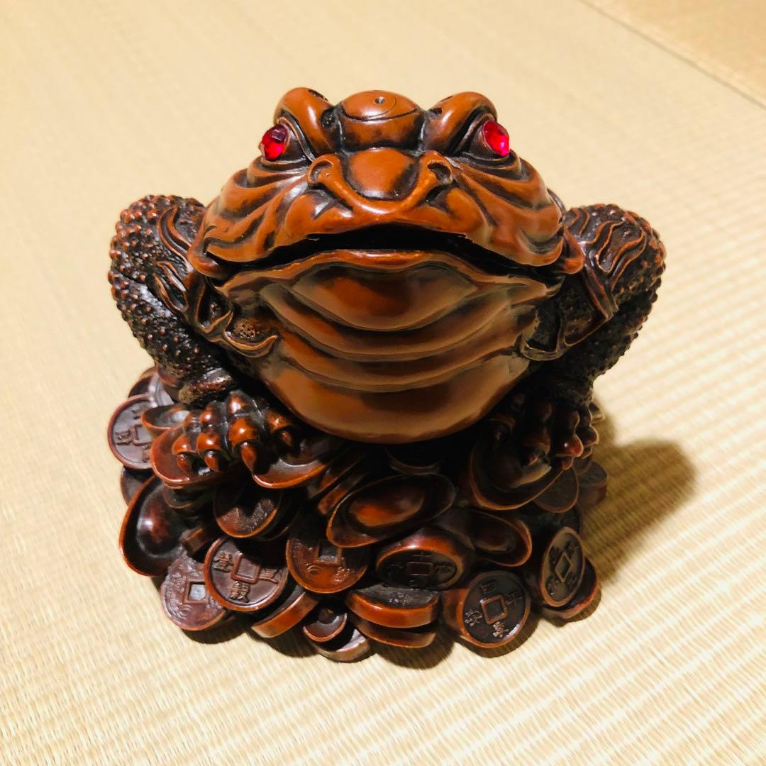 【R R R】三脚蟾蜍 銭蛙 風水 置き物 商売繁盛金運アップ 縁起 幸運