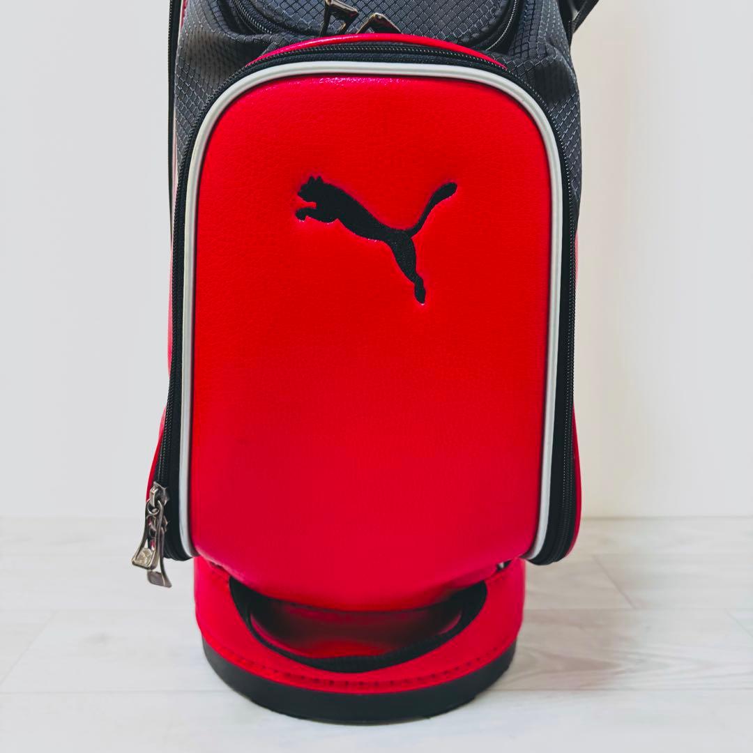 【美品】PUMA プーマ 軽量 キャディバック 赤/黒