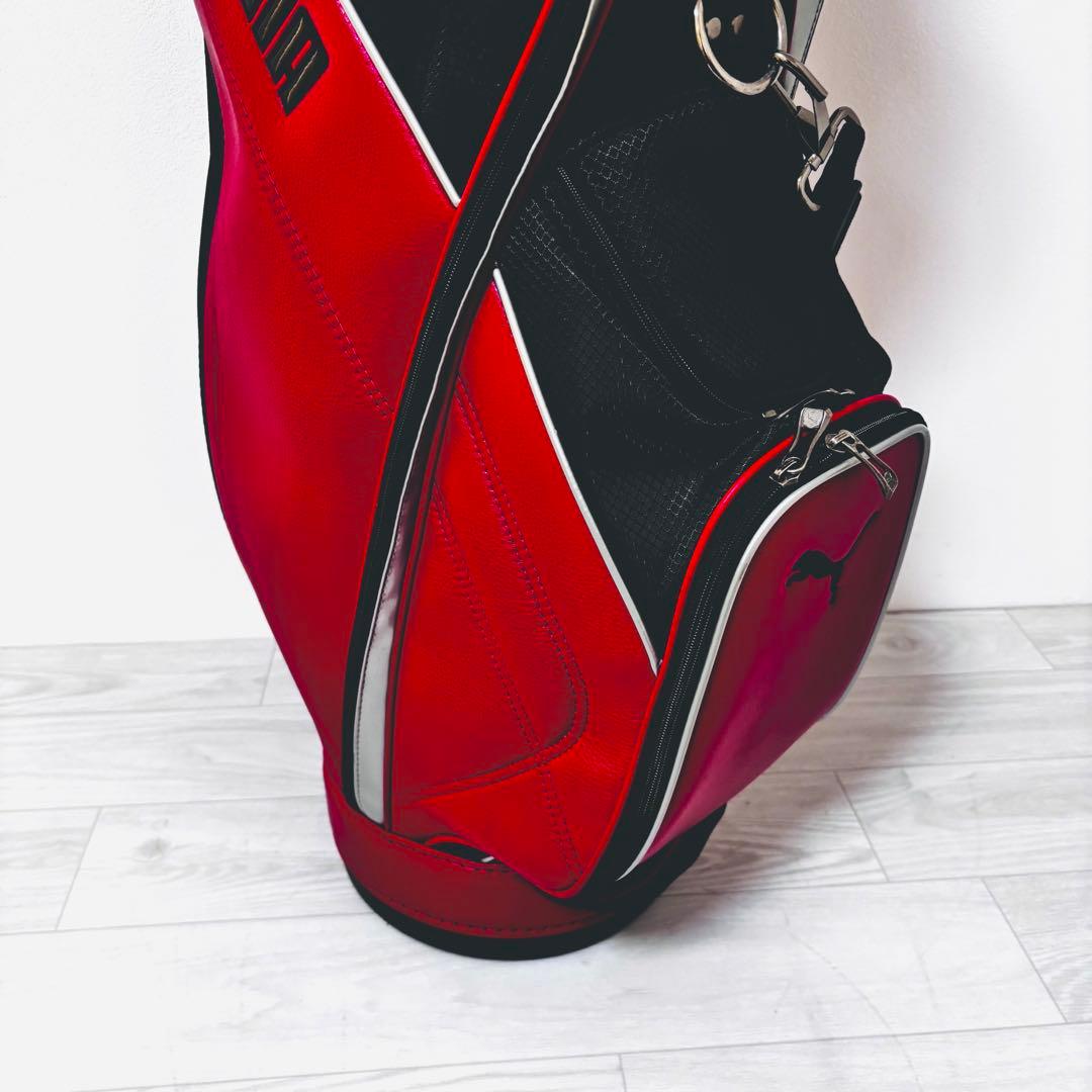 【美品】PUMA プーマ 軽量 キャディバック 赤/黒