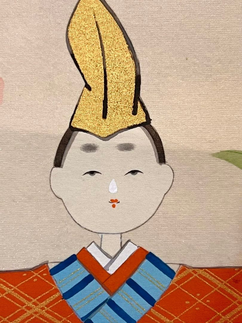 岩本栖堂 掛け軸 掛軸『立雛』 絹本 共箱 雛祭り ひな祭り 日本画 直筆 茶掛