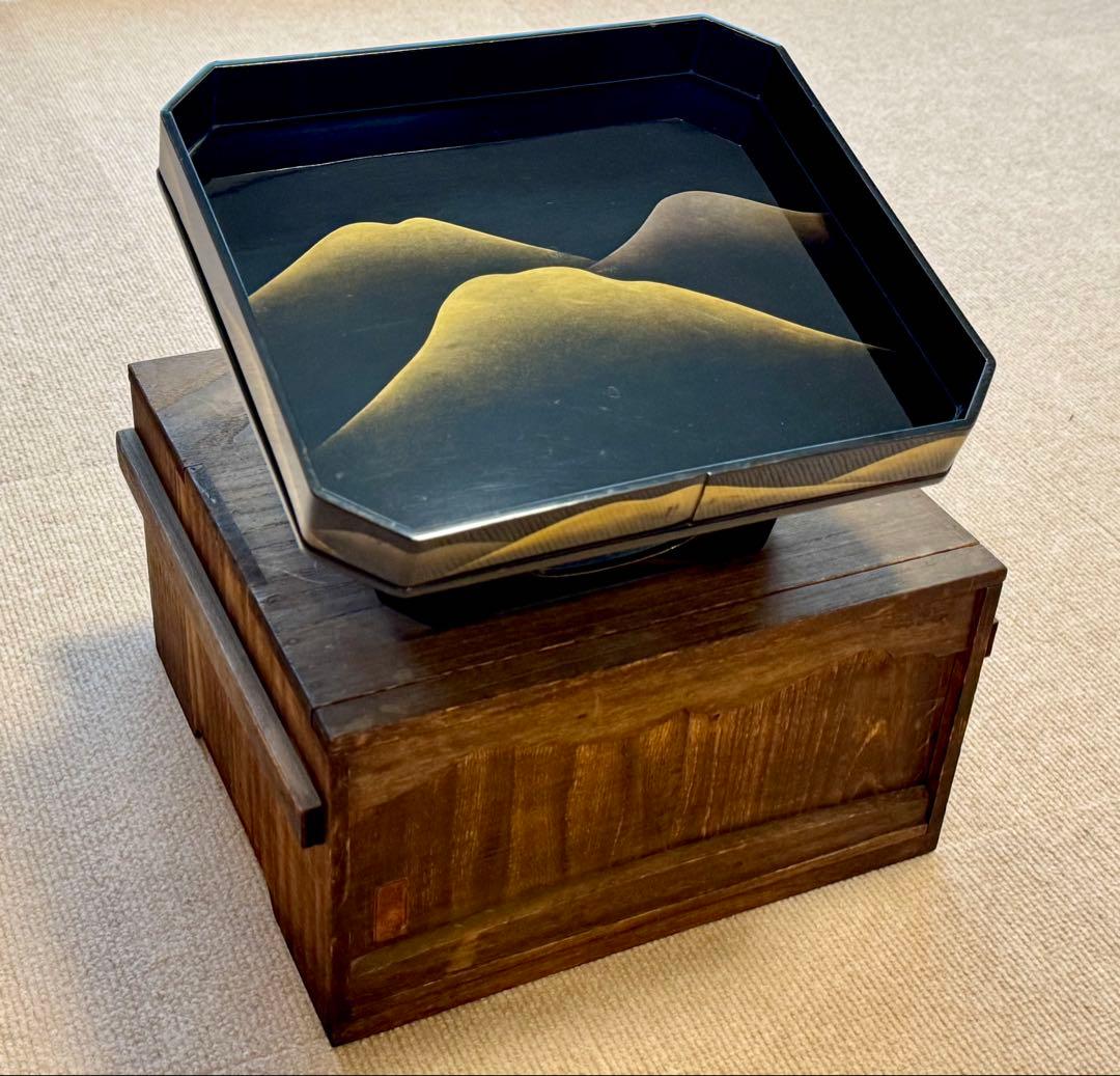 輪島塗 漆工芸品（盆／菓子盆・飾り盆） 蒔絵（まきえ）漆塗り食膳