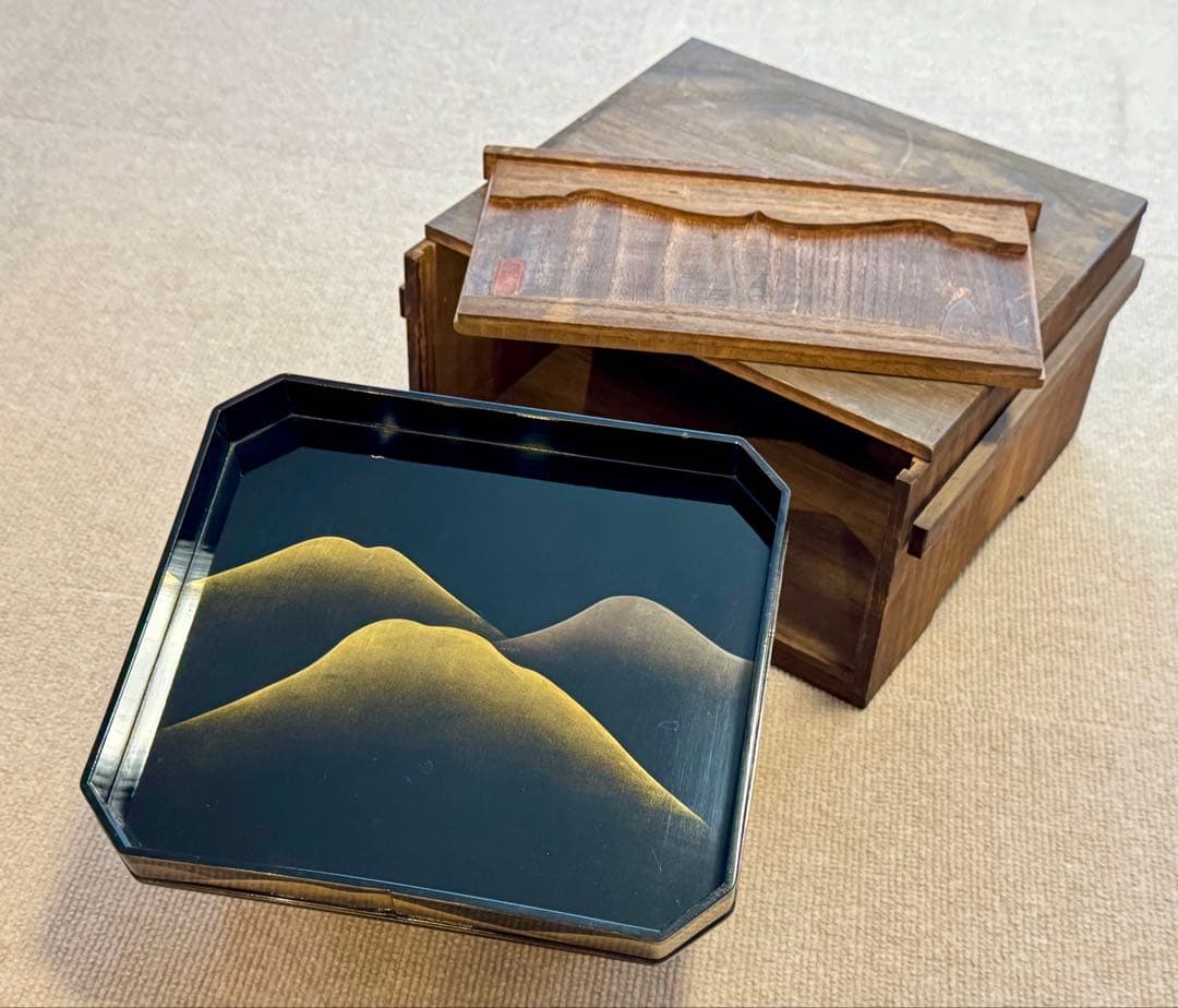 輪島塗 漆工芸品（盆／菓子盆・飾り盆） 蒔絵（まきえ）漆塗り食膳