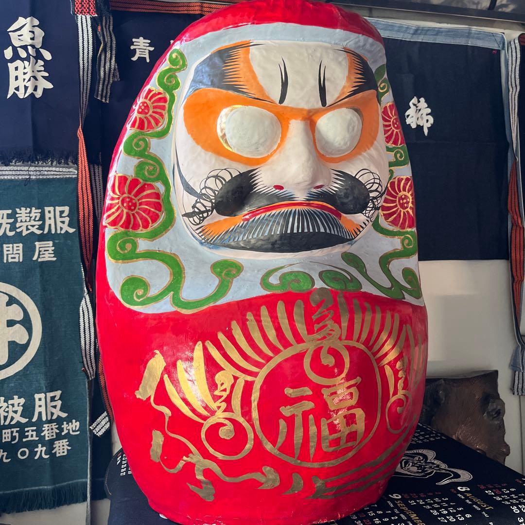 福島だるま　未使用品　縁起物　超特大サイズ　高さ約60cm