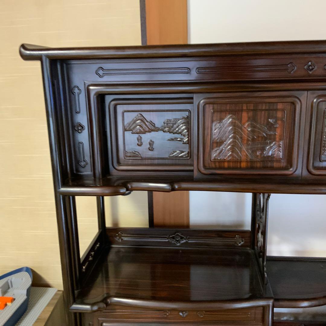 黒檀 飾り棚　アンティーク