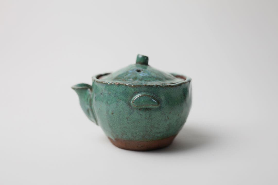 時代煎茶器 宝瓶 宝塚焼 萩焼 煎茶碗 茶盆 セット