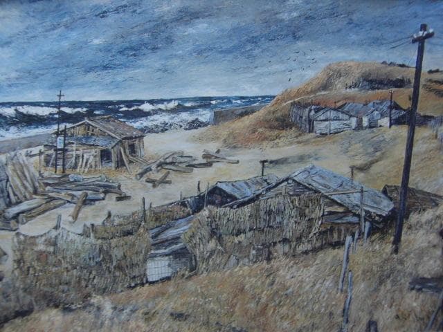 大國 章夫 【冬の波動】 希少画集画、状態良好、新品高級額装付