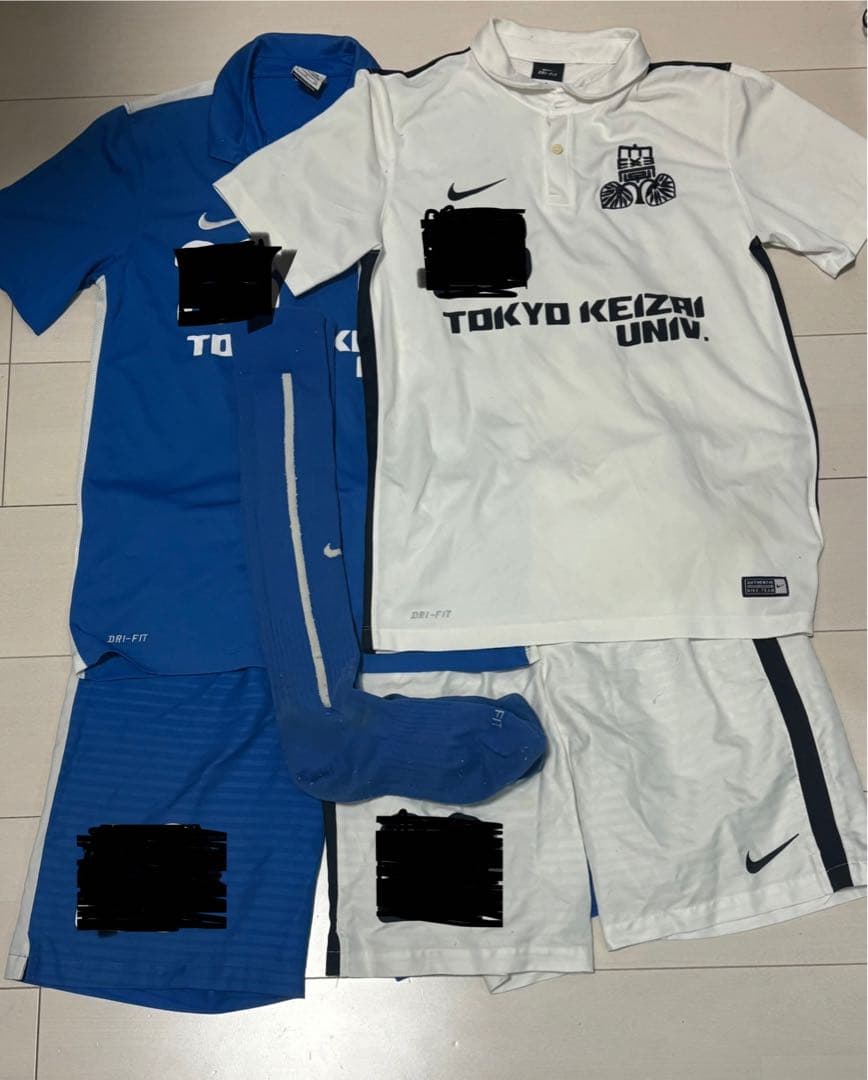 東京経済大学サッカー部 ユニフォーム 体育会／上下セットセカンドあり／5点セット