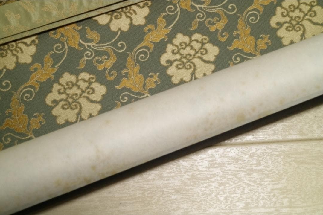 掛軸『西国三十三箇所霊場巡礼満願御朱印集印譜』絹本 共箱 掛け軸 x190919