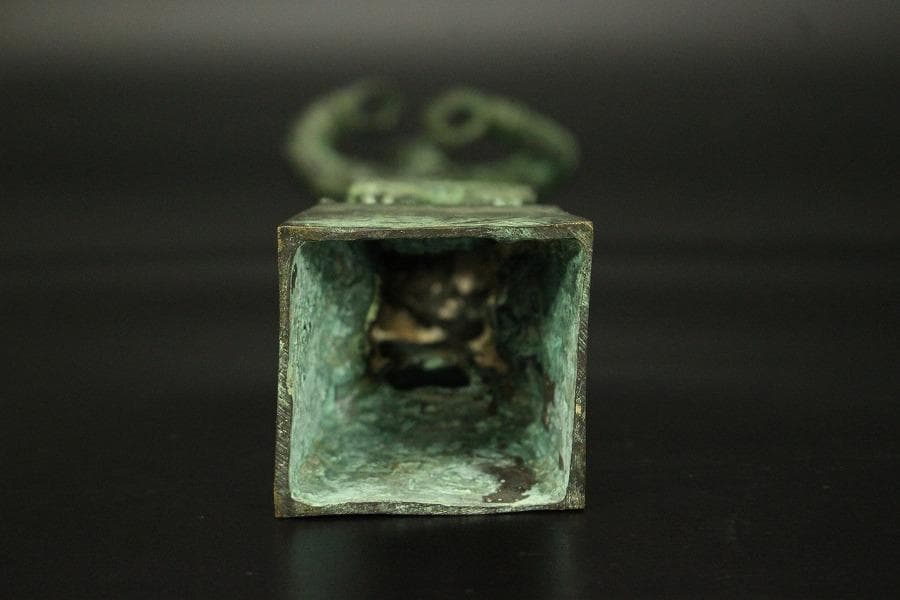 中国美術 青銅 人物 置物(A450)