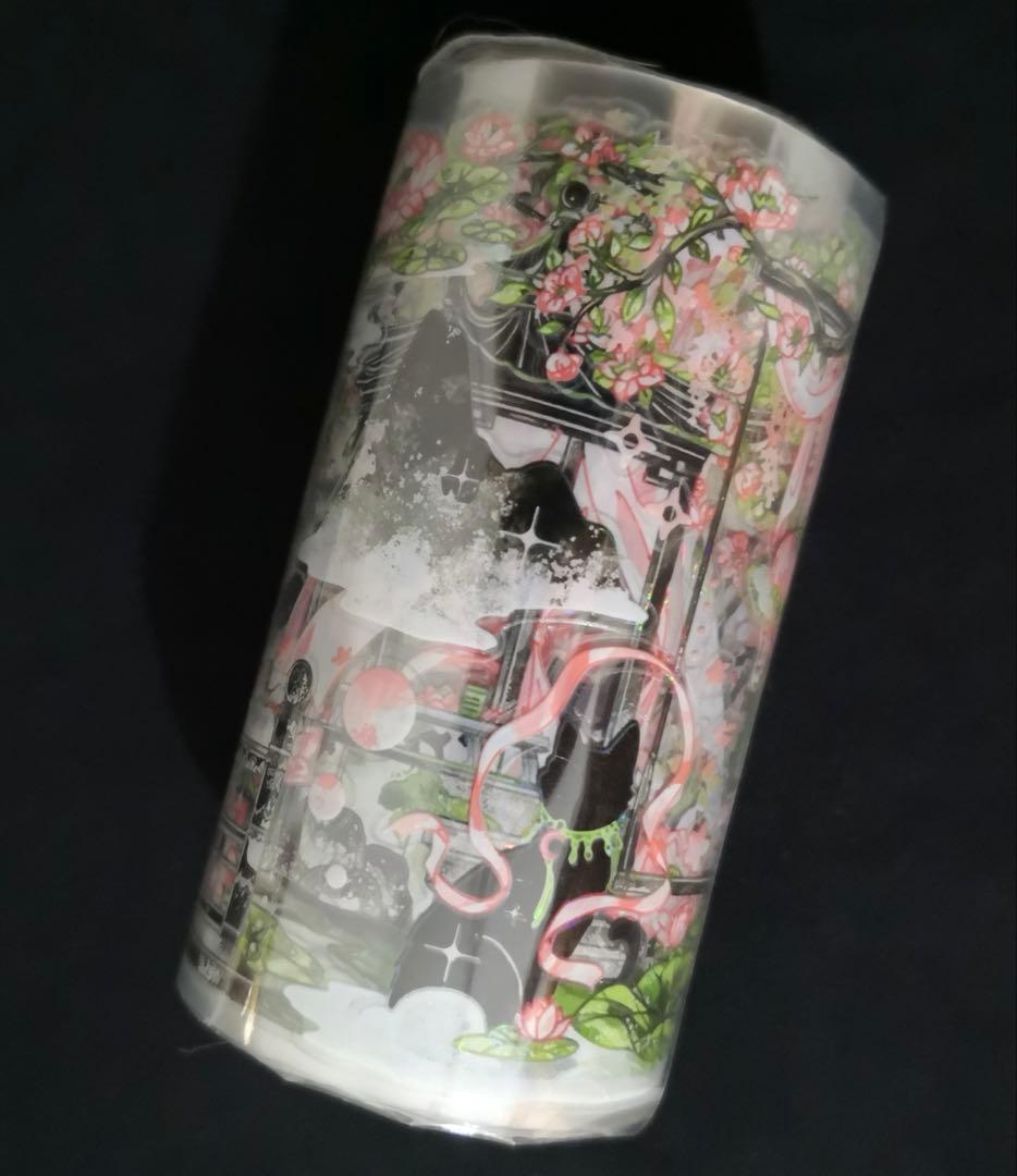 【8753】海外　マステ　5.85m巻売り　貝殻光カッティング　猫　古風