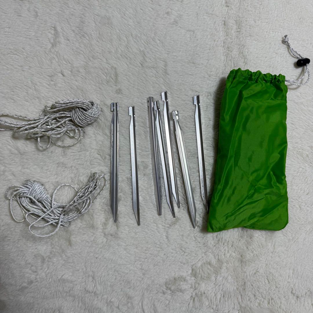 極美品モンベル　ミニタープ HX ポール2本セット　グリーン