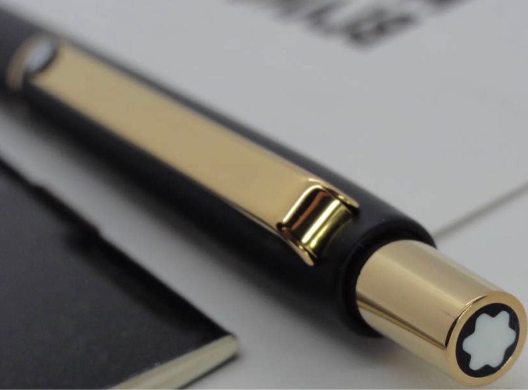 ※極上の　モンブラン ★No2918ブラックカラー軸ゴールドプレート★ボールペン