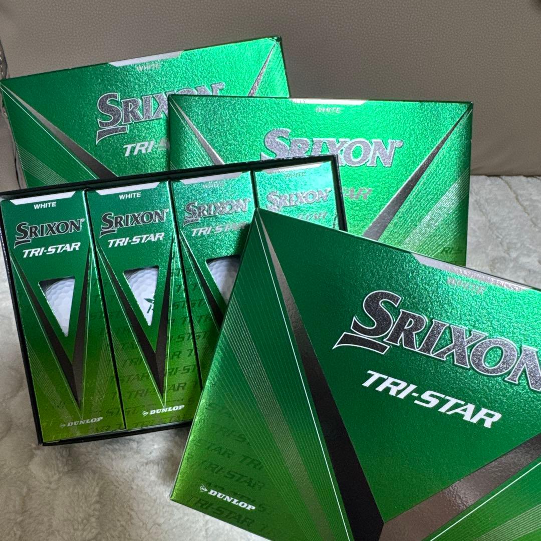 Srixon TRI-STAR ホワイト ゴルフボール 12個3箱～
