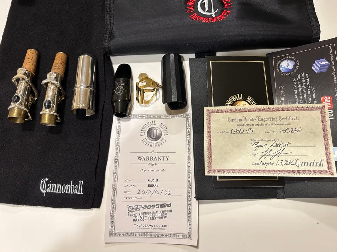 Cannonballソプラノサックス　GS5-Bブラックニッケル　美品