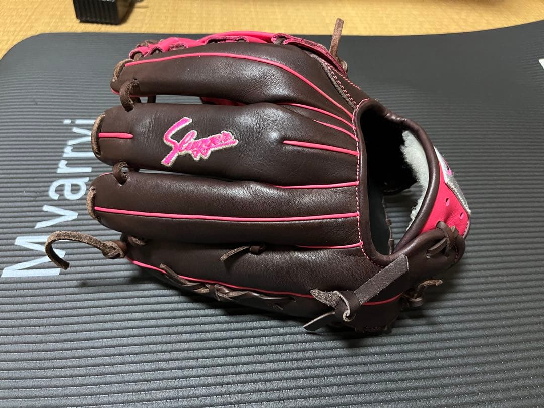 久保田スラッガー 軟式内野用グローブ ブラウン/ピンク