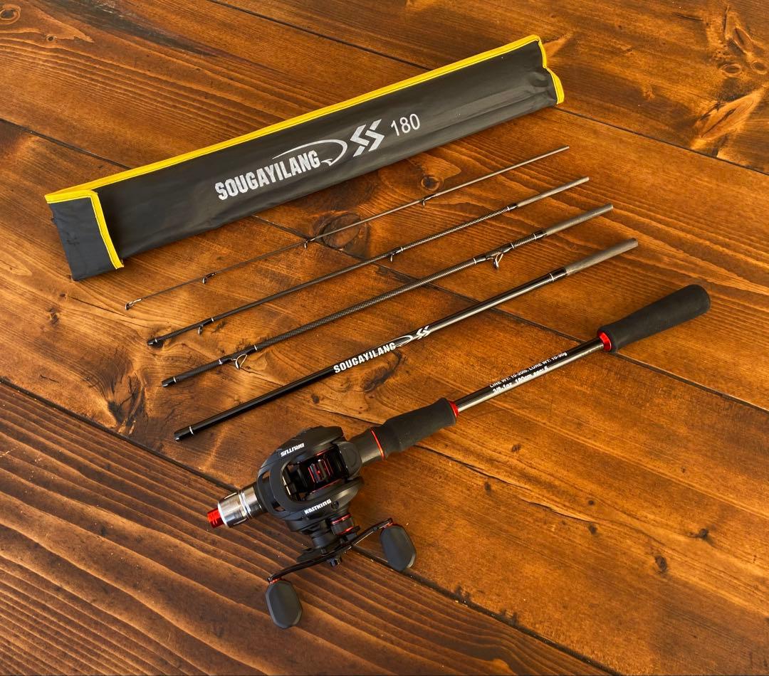 釣り竿セット　ベイトロッド　6ft 180cm バス釣り　kastking 軽量