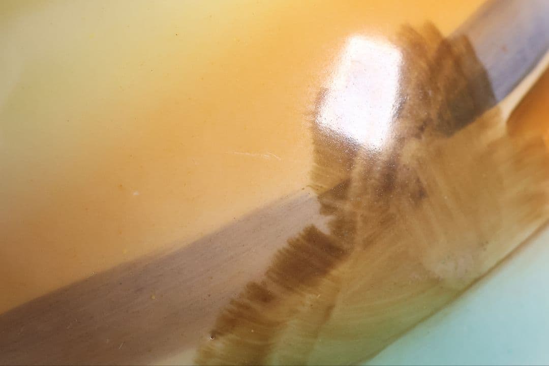 【CM304】オールドノリタケ 湖畔の風景 花瓶 高21cm 夕焼け 花入 花器