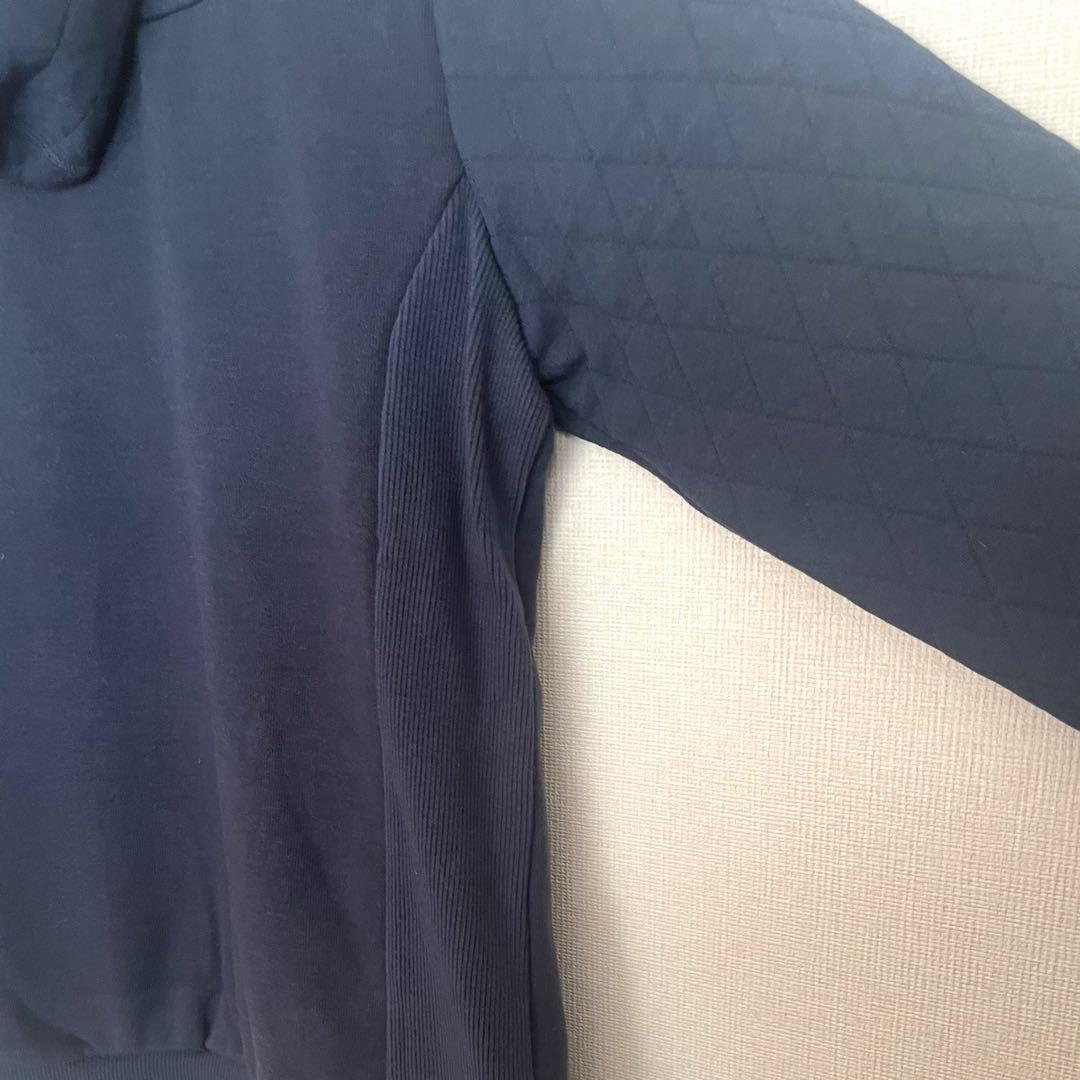 新品☆タグ付き マンシング レディース フード パーカー 長袖 ネイビー LL