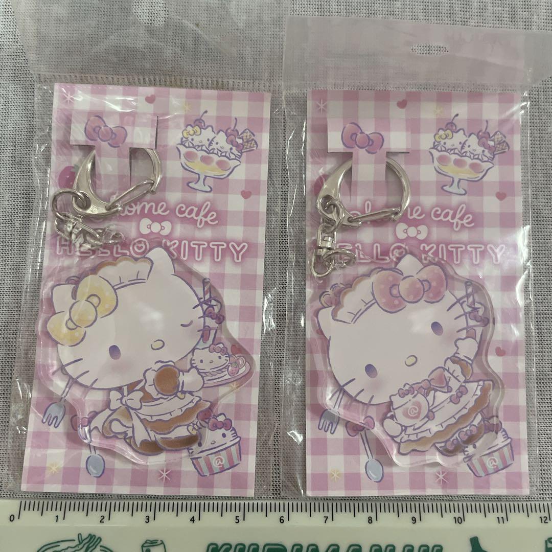 あっとほーむカフェ限定♡キティミミィ アクリルキーホルダー2点セット
