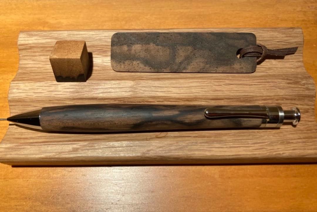 工房楔 ペンシル楔 黒柿孔雀杢