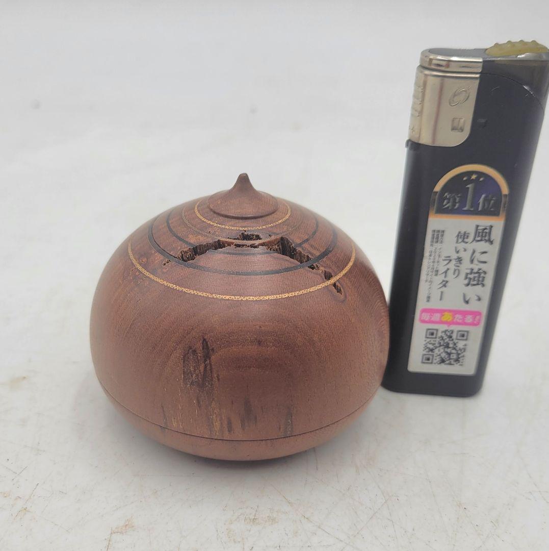 福田芳朗　紅梅　宝珠香合　堀内宗完　箱書、花押　共箱　茶道具　骨董品、美術品